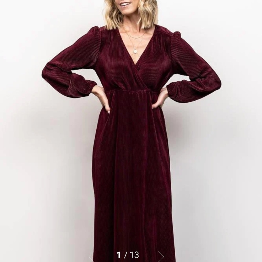 Venus Pleated Maxi Dress